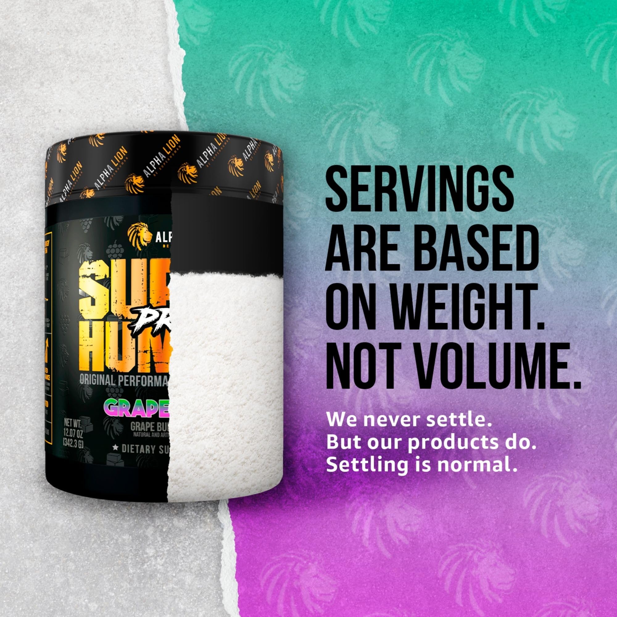 21 servings per tub of ALPHA LION Superhuman pre-workout