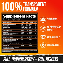 ALPHA LION Bottle shows nitric oxide support for enhanced performance.