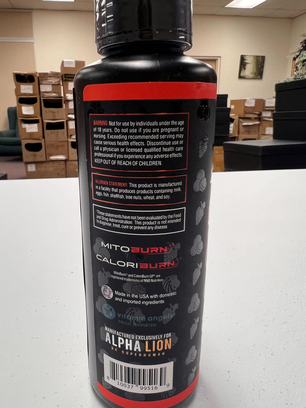 Alpha Lion Burn2O preworkout shot ready when needed.