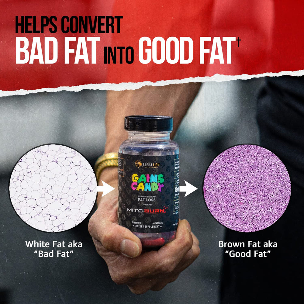 Lifestyle scene of a person at gym with Gains Candy.