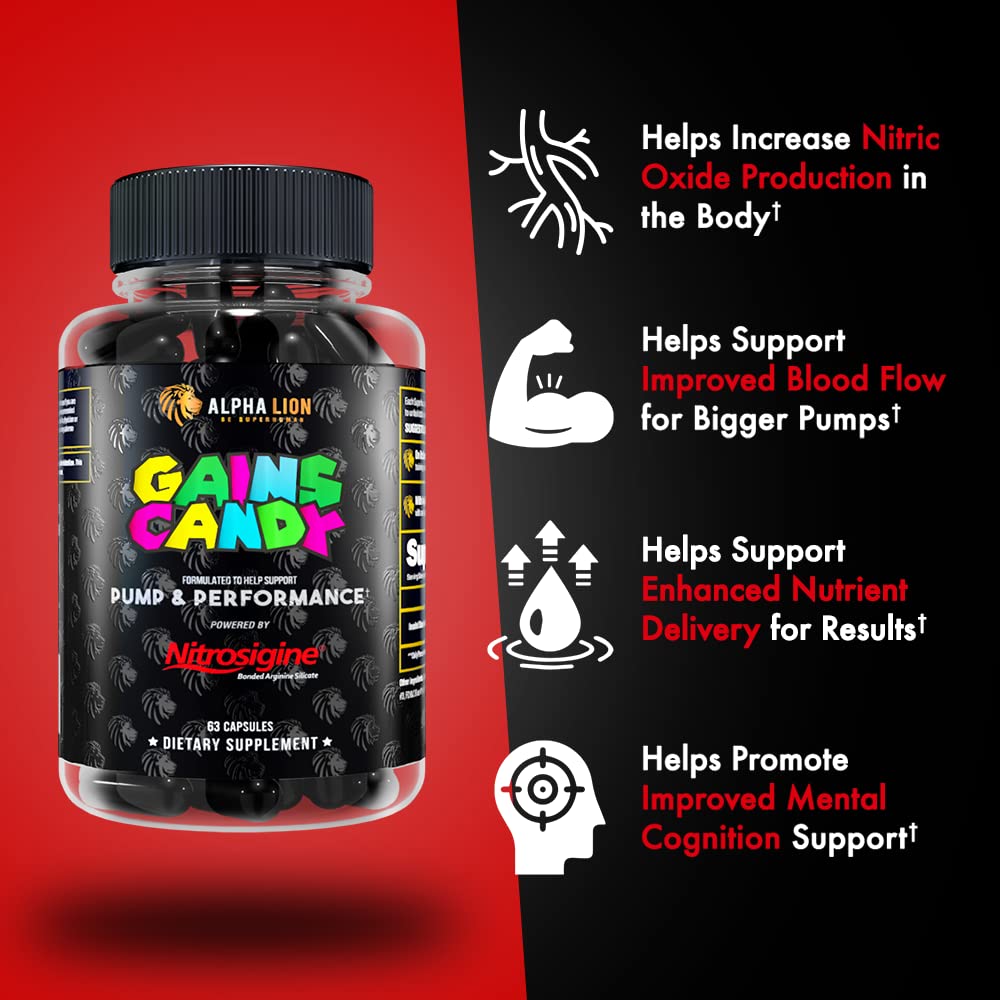 ALPHA LION Gains Candy held in hand for easy daily use