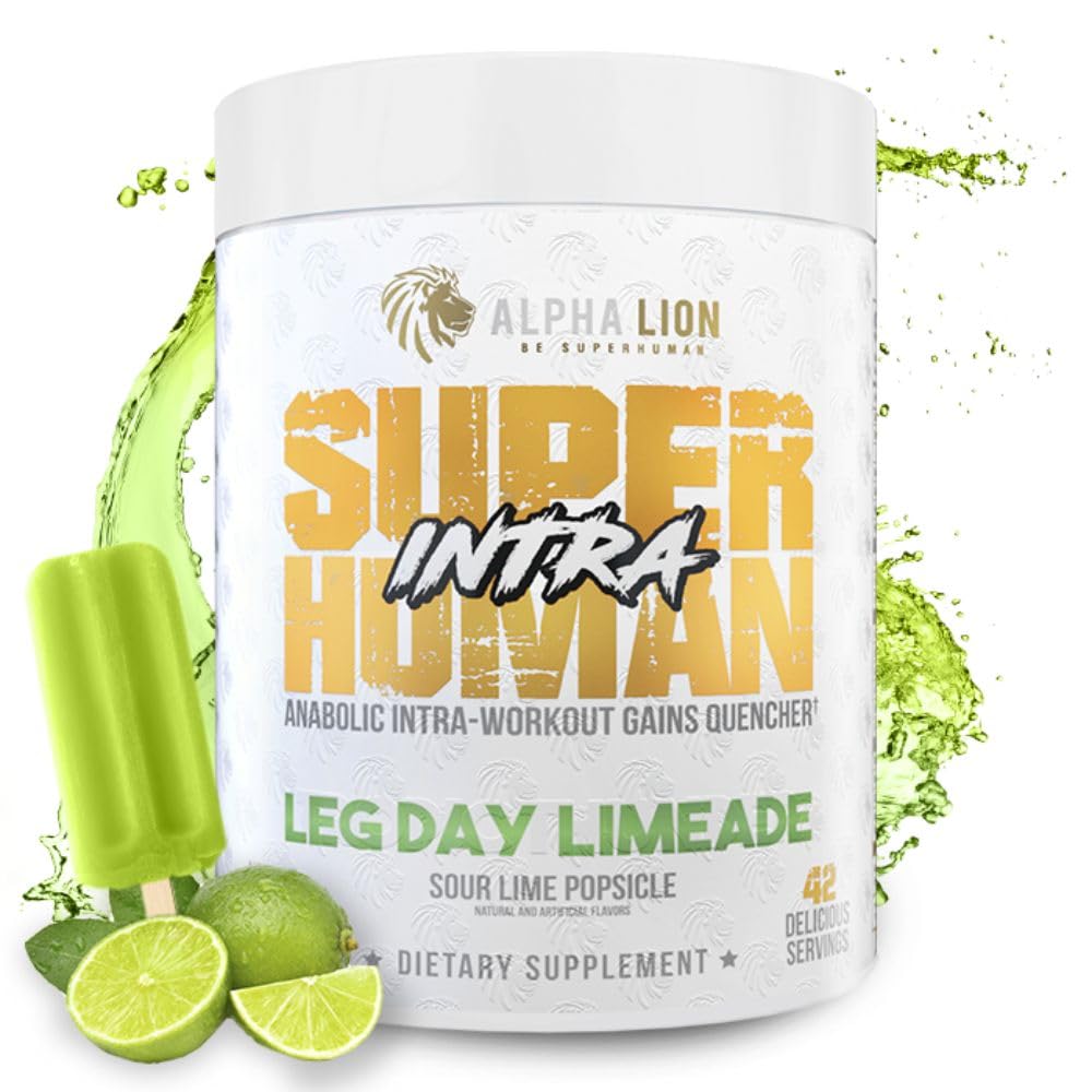 ALPHA LION Intra workout powder jar showing hydration and recovery support during training