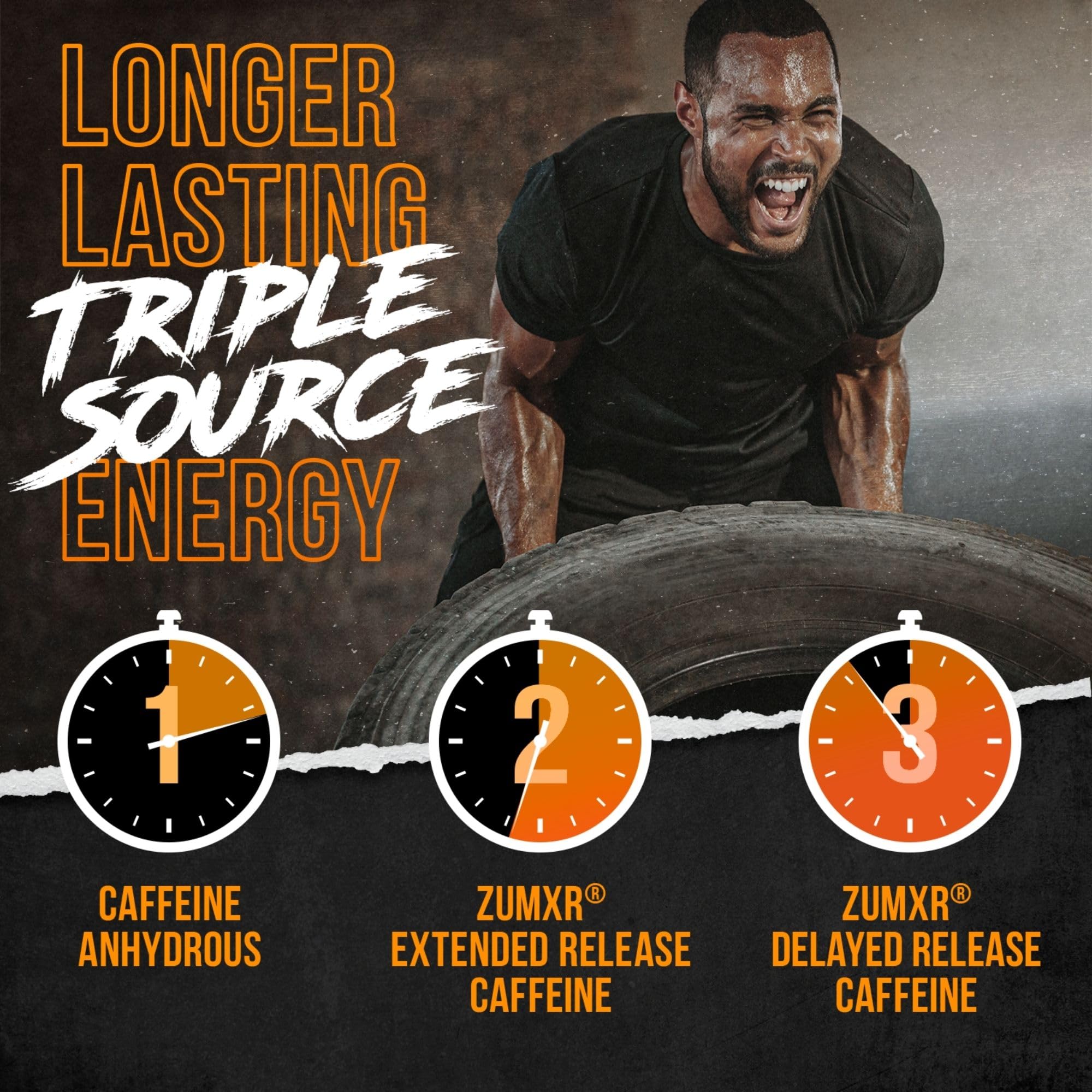 ALPHA LION pre-workout pump visible during intense training.