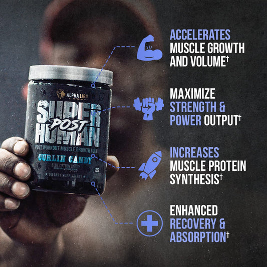 Alpha Lion Superhuman Post scoop-dispense illustrates portion control after training.