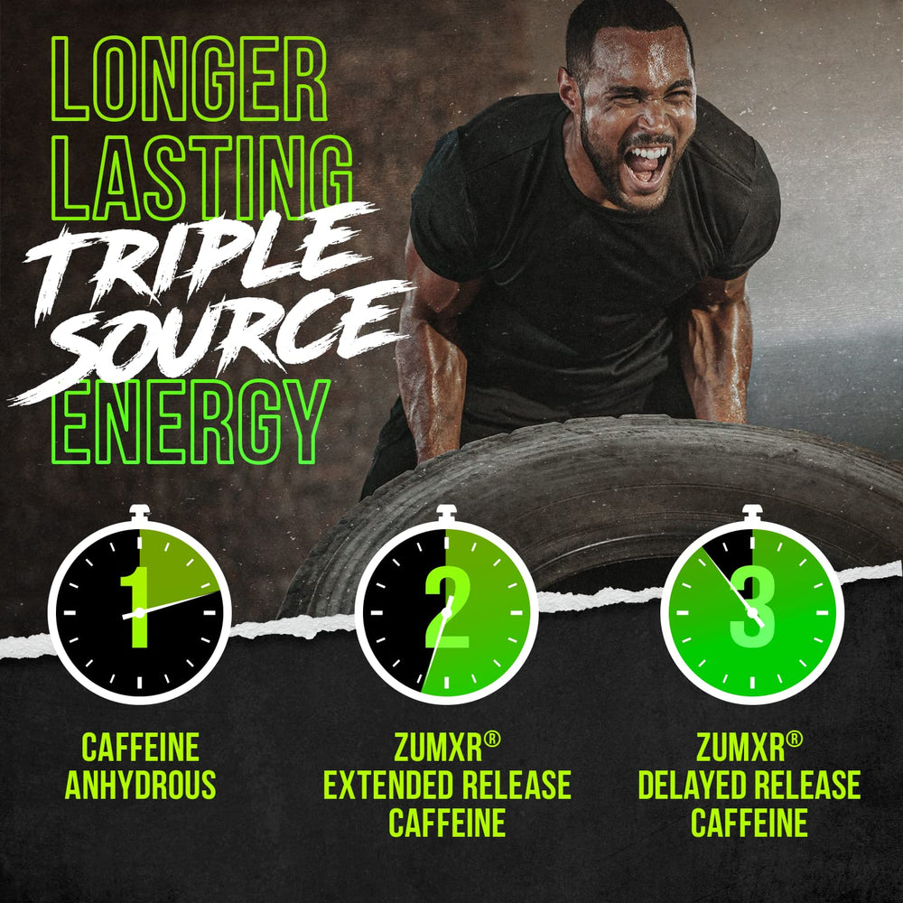 ALPHA LION powder in glass with water implies refreshing pre-workout ritual.