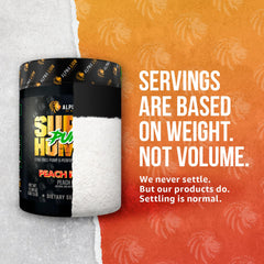 ALPHA LION Superhuman Pump peach flavor image highlights refreshing taste