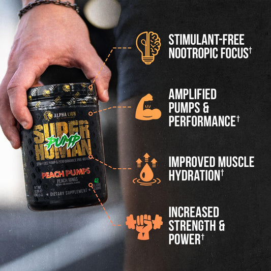 ALPHA LION Superhuman Pump scoop dissolves easily for fast mix before training