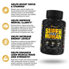 ALPHA LION Superhuman Test bottle pour showing easy daily dosing