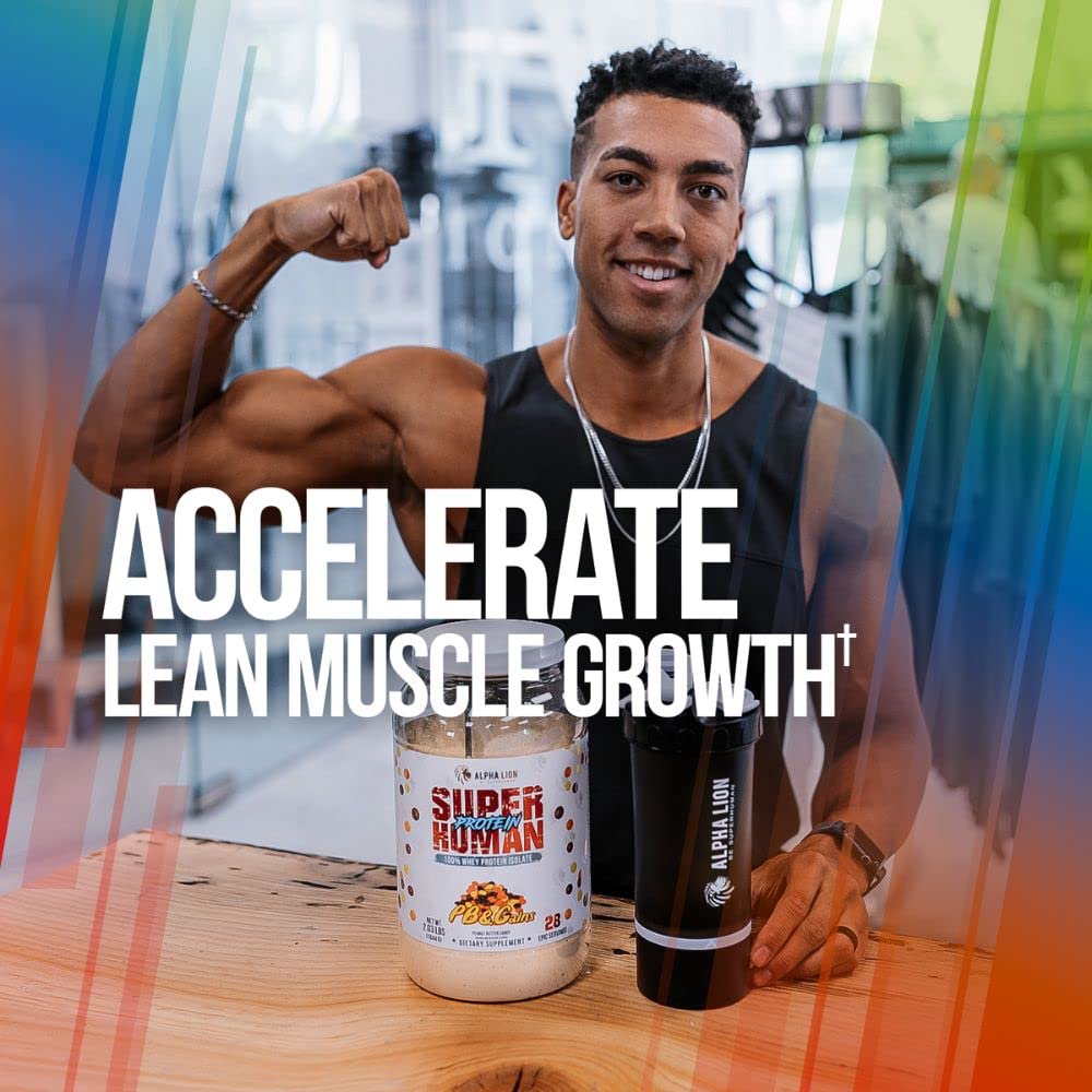 ALPHA LION Superhuman Whey shaker demonstrates quick mixing after training