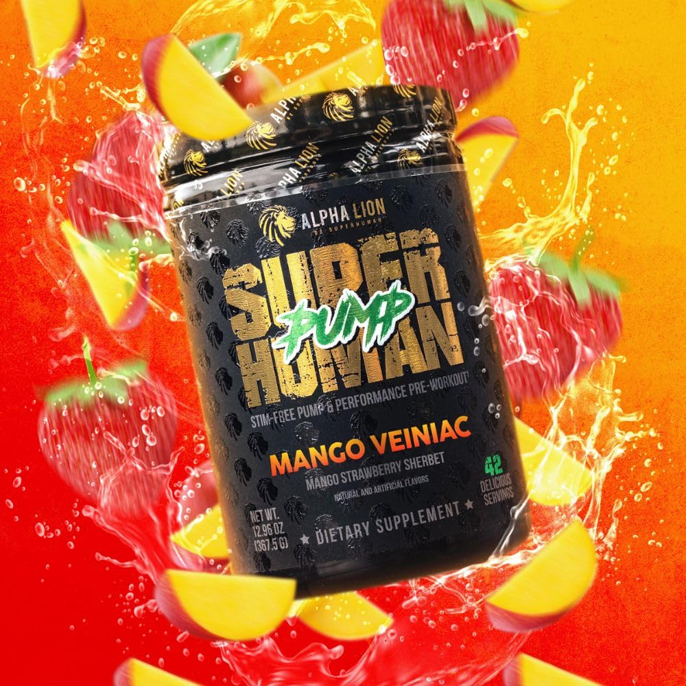 ALPHA LION Product visual promotes versatile pre-workout for training.