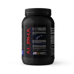 Alpha Nutrition Labs banana whey isolate shake in glass showing creamy texture and flavor