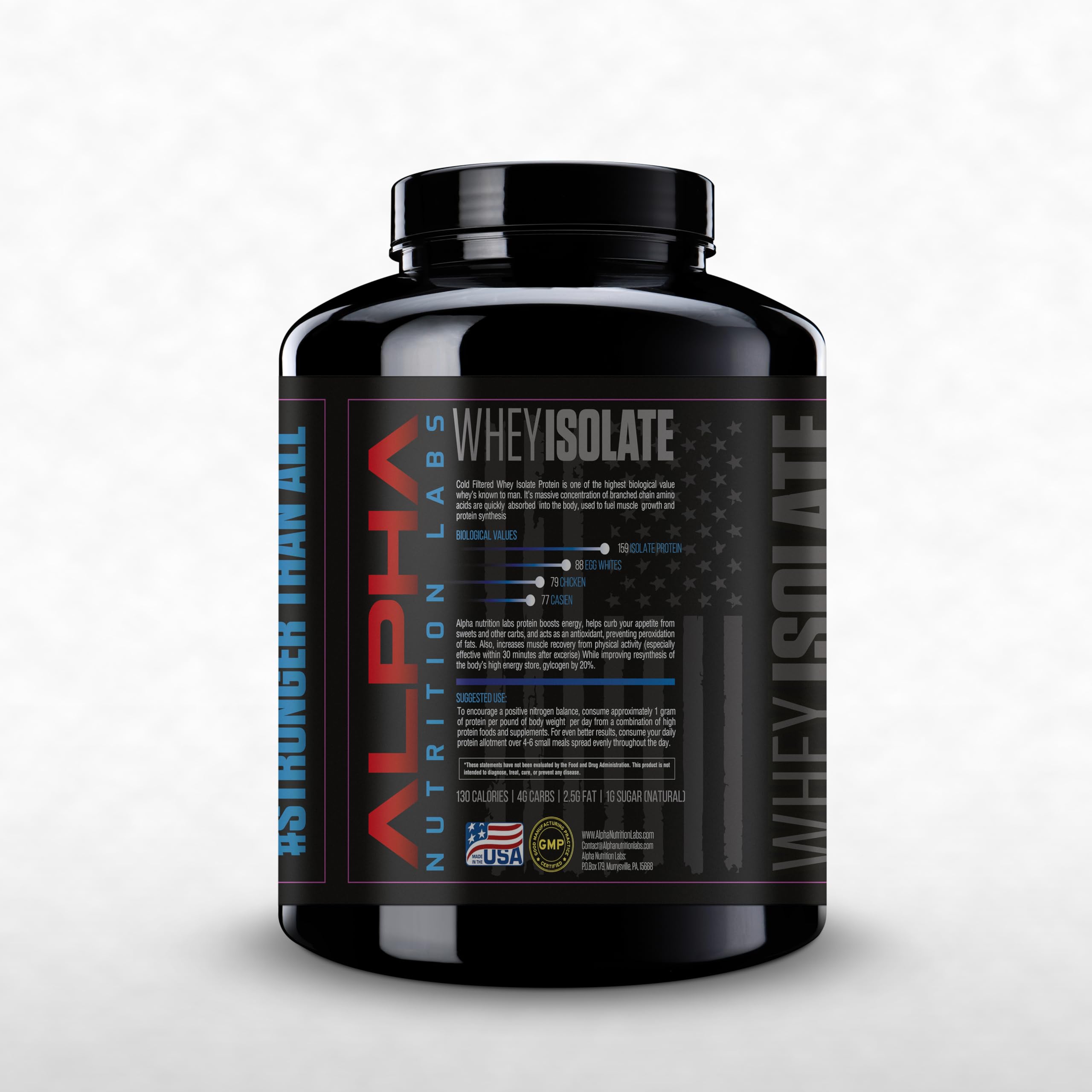 Alpha Nutrition Labs Whey Isolate chocolate mix shows quick-dissolve shake after training.