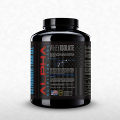 Alpha Nutrition Labs Whey Isolate chocolate mix shows quick-dissolve shake after training.