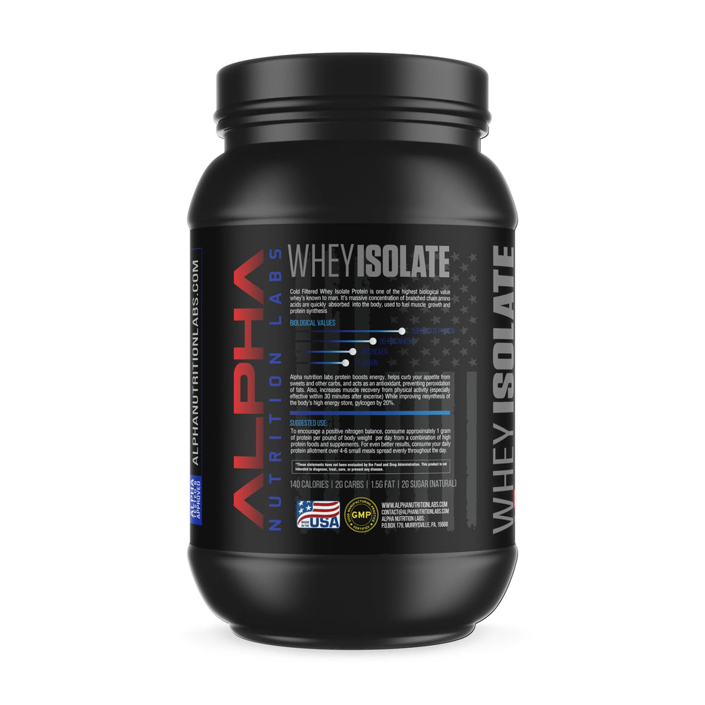 Alpha Nutrition Labs whey isolate Coconut Ice Cream pour shows creamy texture for shakes.