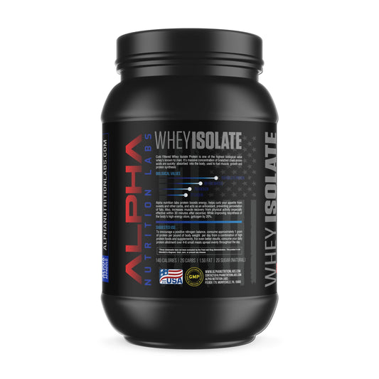 Alpha Nutrition Labs whey isolate Coconut Ice Cream pour shows creamy texture for shakes.