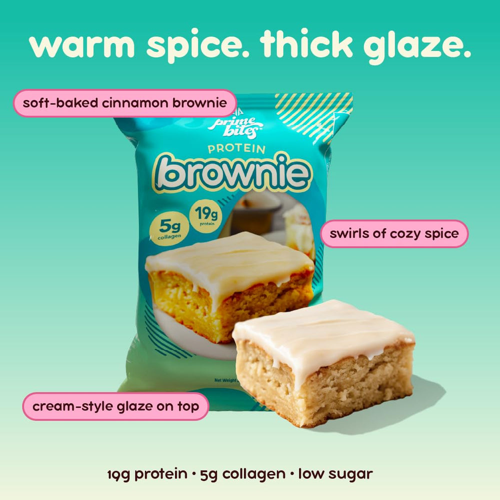 Alpha Prime Bites glazed pumpkin spice—gluten-free snack between meals.