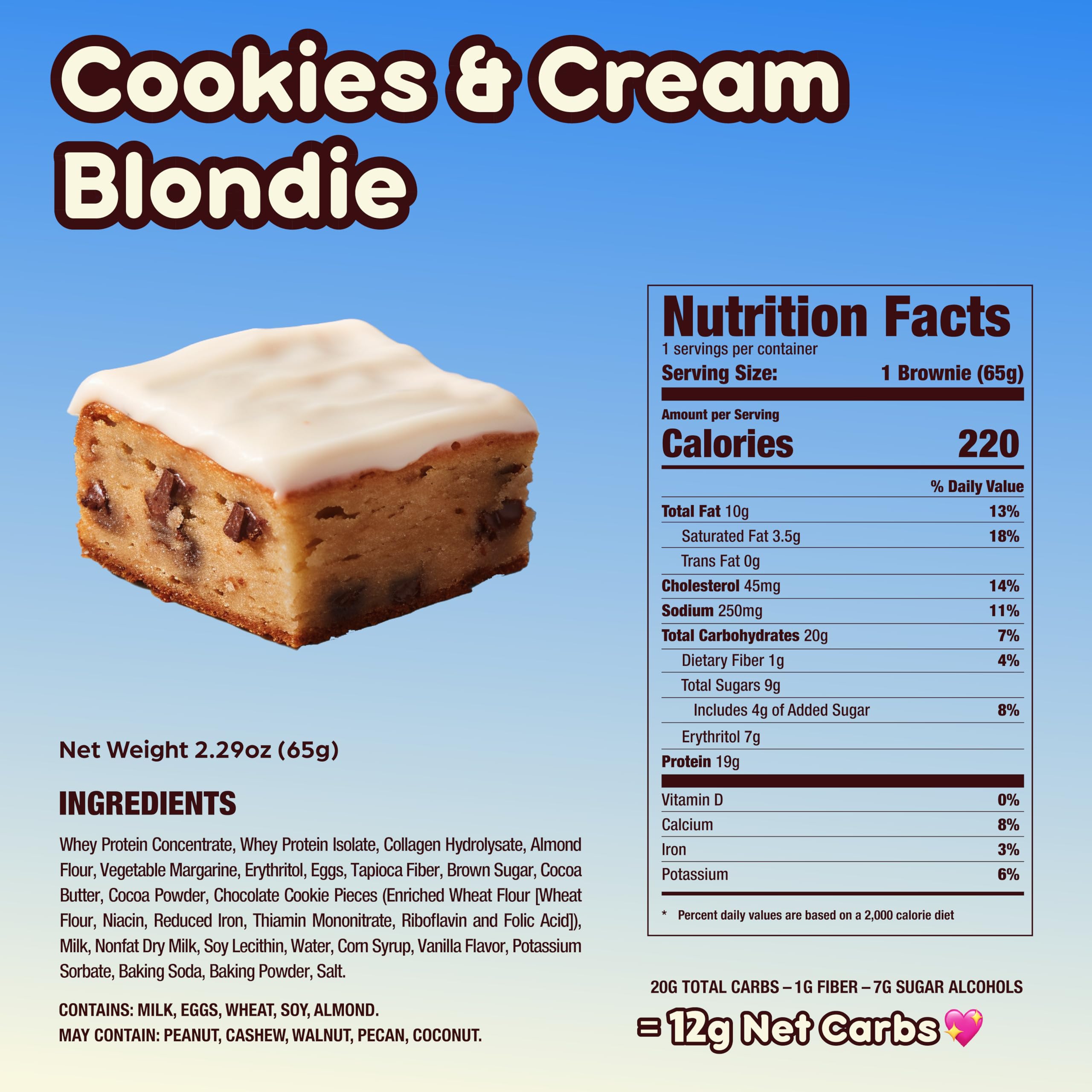 Alpha Prime Prime Bites cookies-cream-blondie wrapped for on-the-go flavor