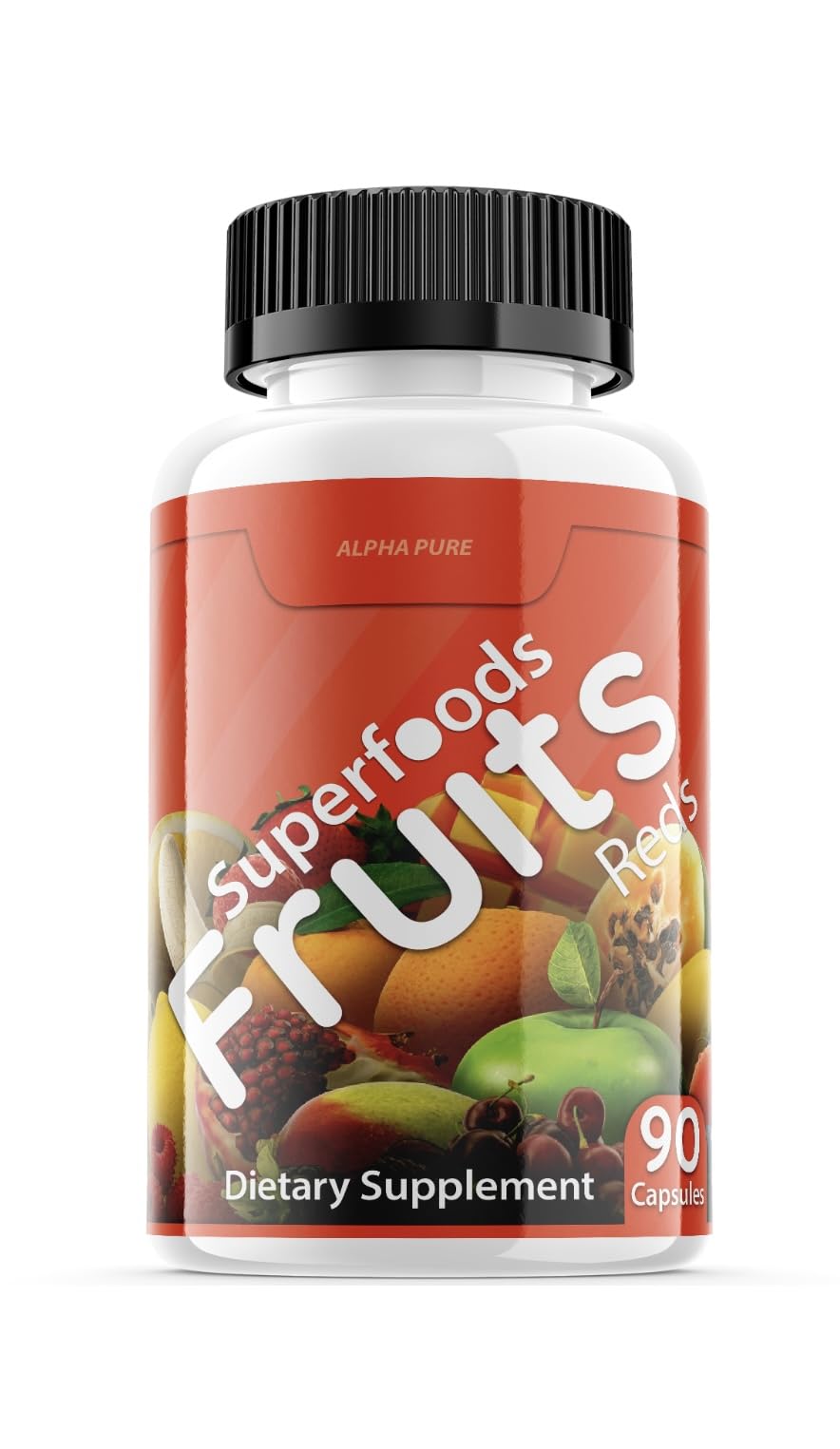 Alpha Pure bottle pouring capsules ready for quick daily intake.