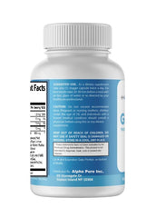 Alpha Pure Gluconite label closeup highlights natural ingredients.