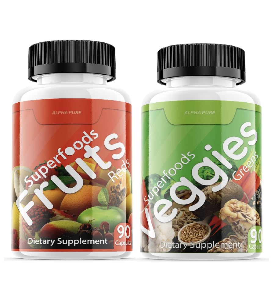 Alpha Pure veggie, greens, reds blend offers a vitamin-rich daily option.