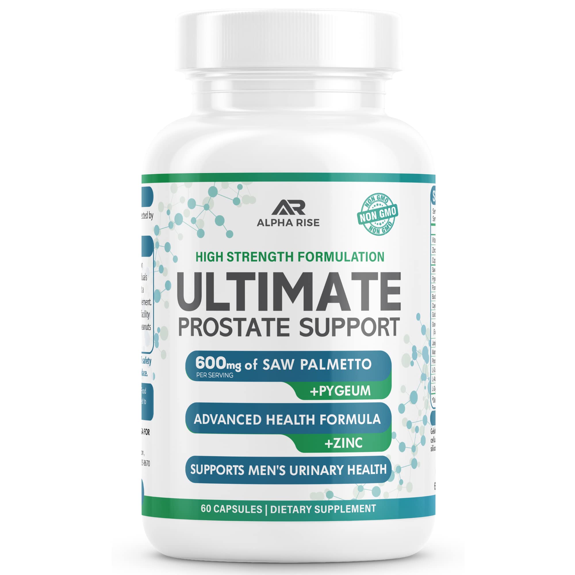 ALPHA RISE prostate supplement bottle front for daily dosing