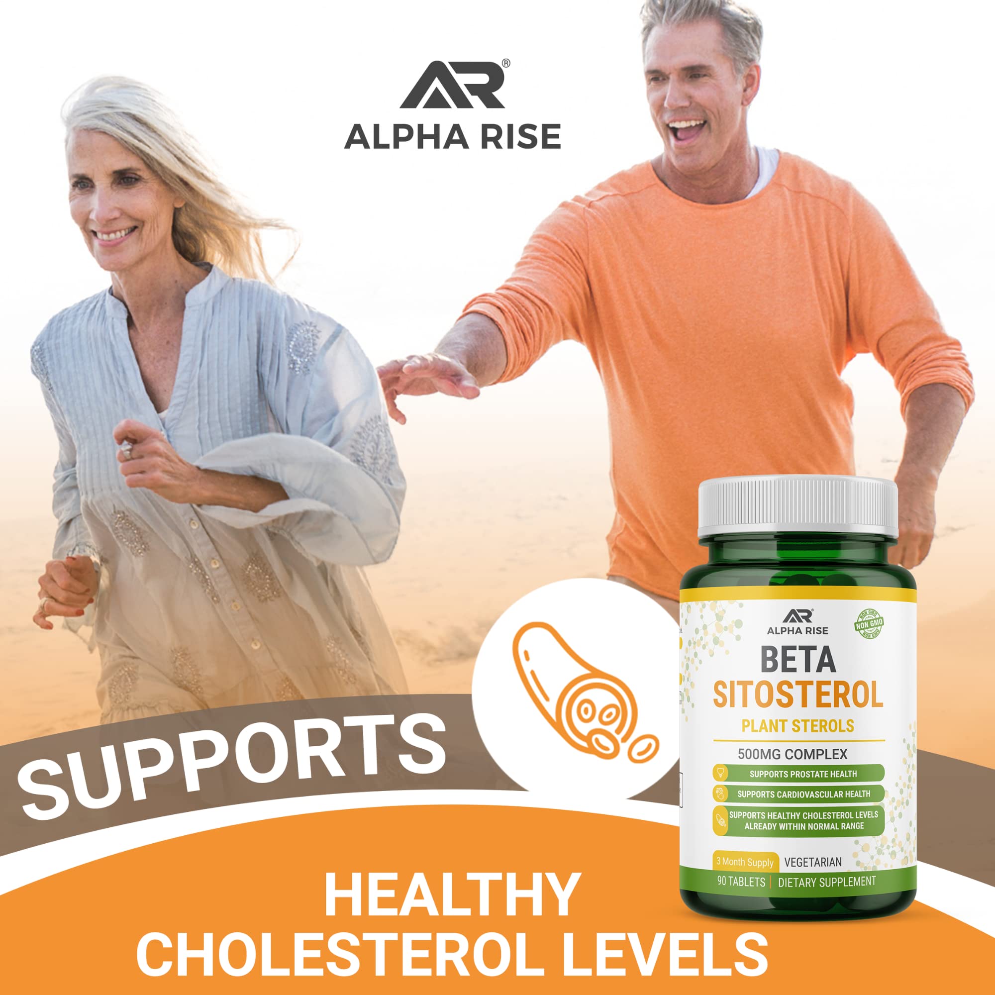 ALPHA RISE Prostate support formula in vegetarian-friendly tablets