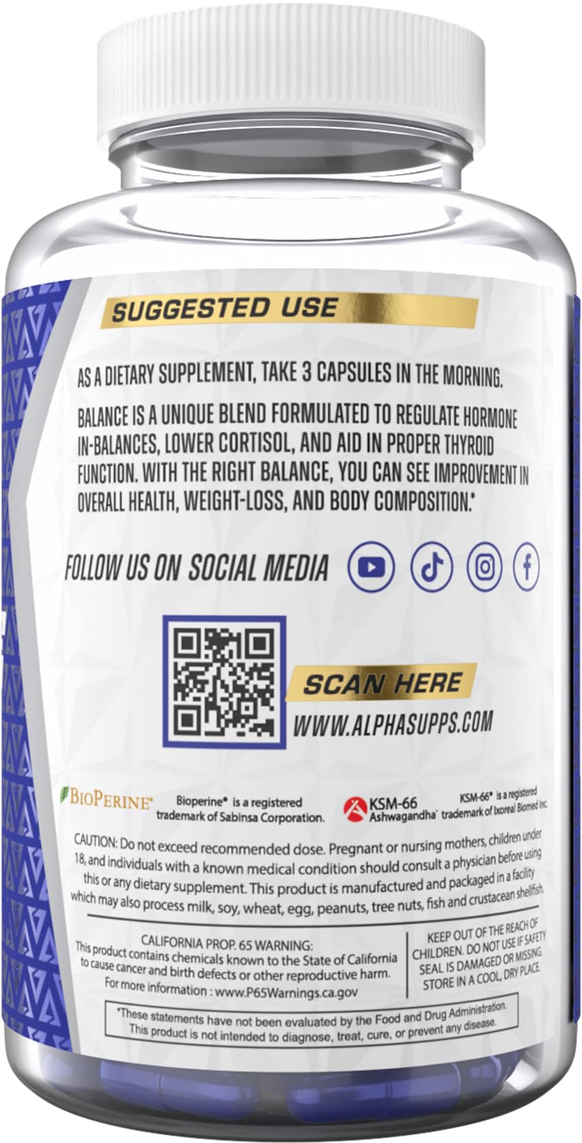 Lifestyle scene showing a calm morning routine with Alpha Balance.
