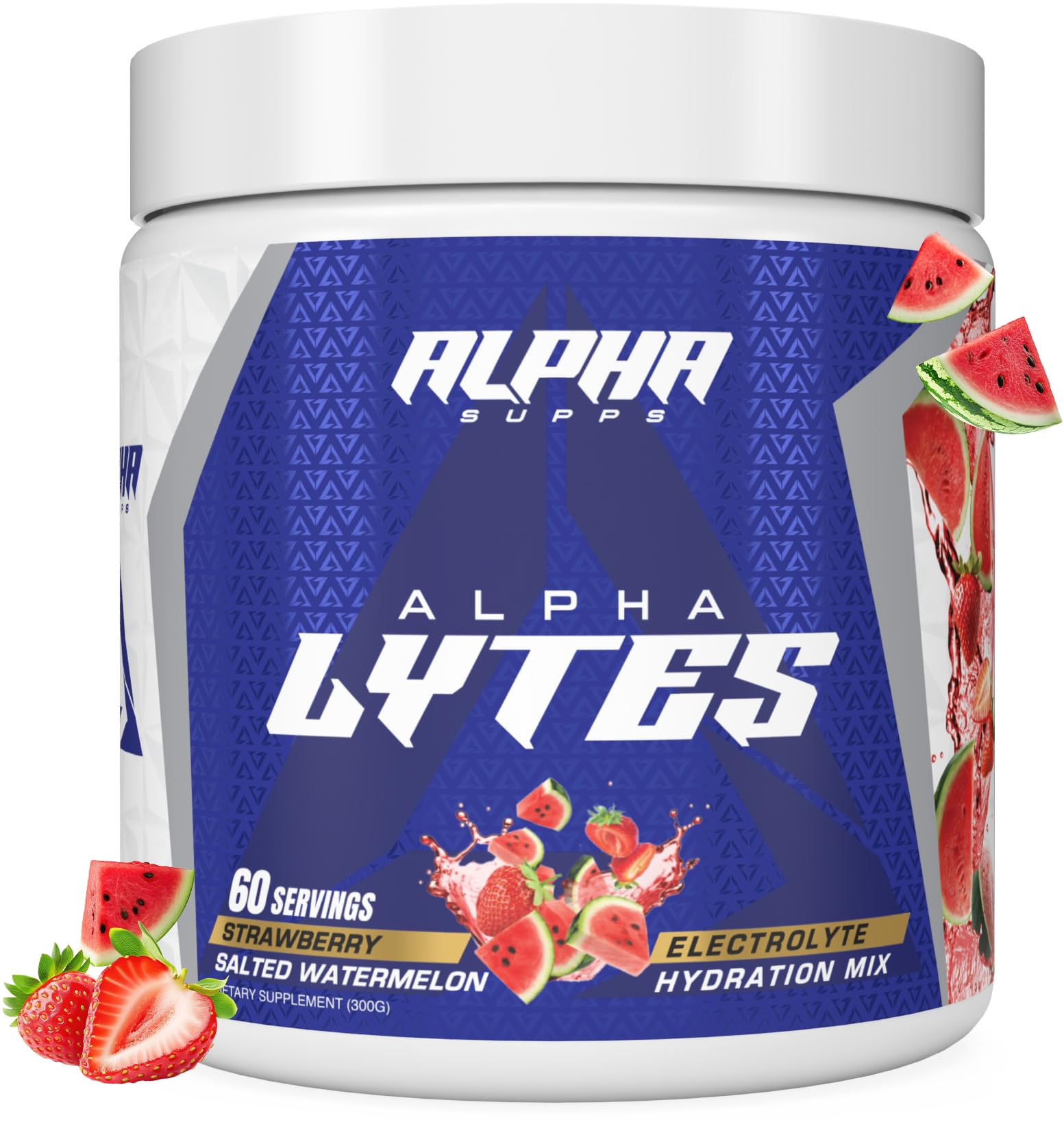 Alpha Supps Alpha Lytes powder scoop for quick, sugar-free hydration on the go.