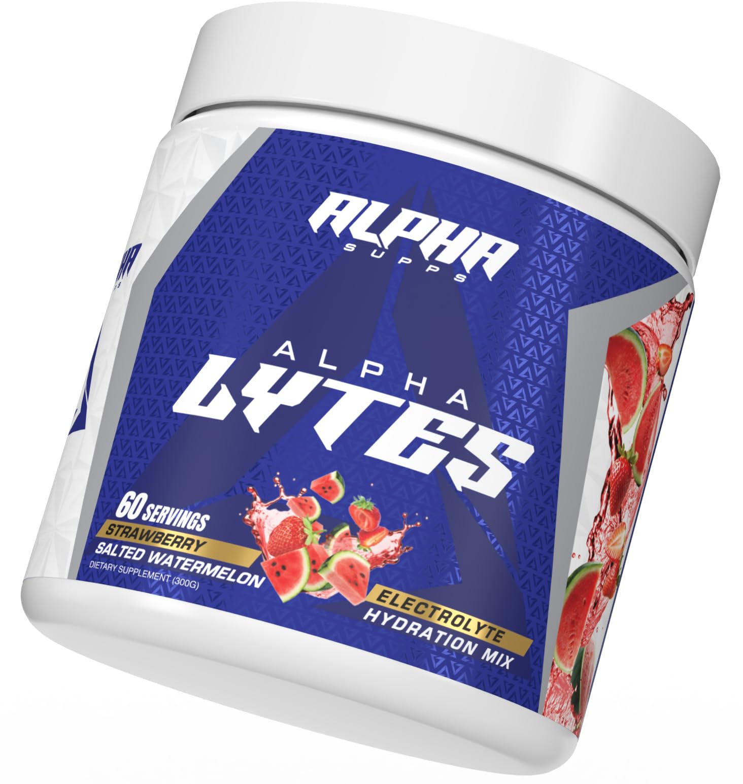 Stirring spoon with Alpha Lytes highlights easy mixing and electrolyte intake.