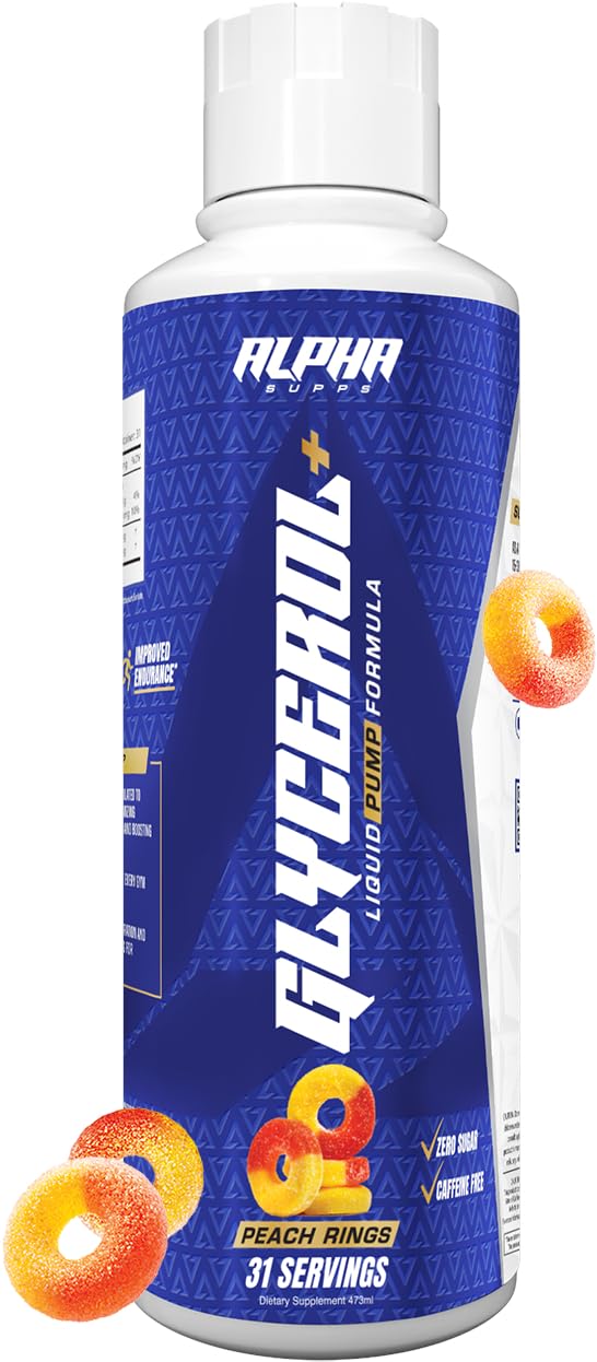 Alpha Supps Glycerol+ bottle pour for workout hydration and pump