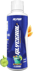 Alpha Supps Glycerol+ bottle demonstrating hydration-focused pump during a workout