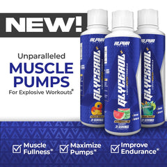 Alpha Supps Glycerol+ pouring into a glass highlights refreshing hydration for workouts
