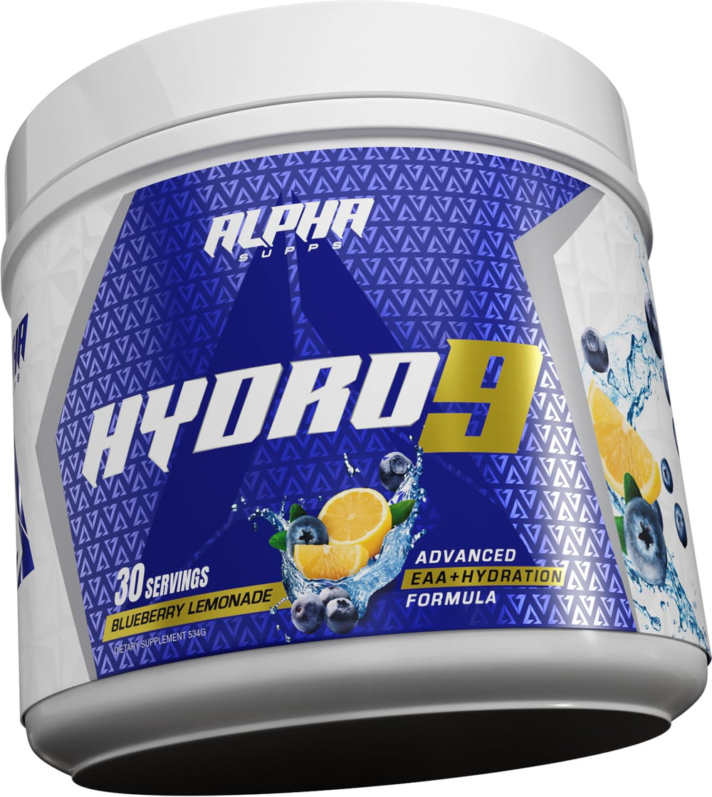 Alpha Supps Hydro 9 amino acids workout scene suggests post-workout hydration potential