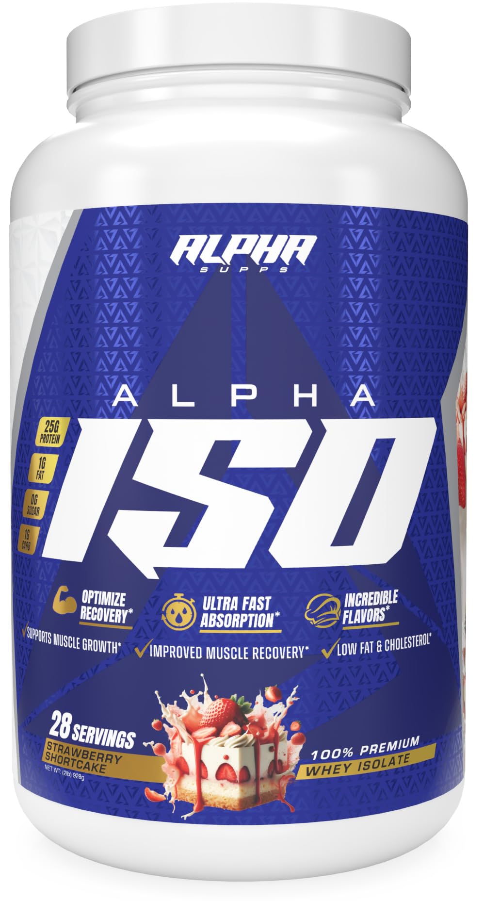 Back view of Alpha Supps ISO bottle showing ingredients.