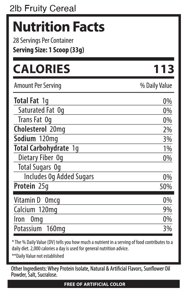 Nutrition label of Alpha Supps ISO whey protein for informed choice