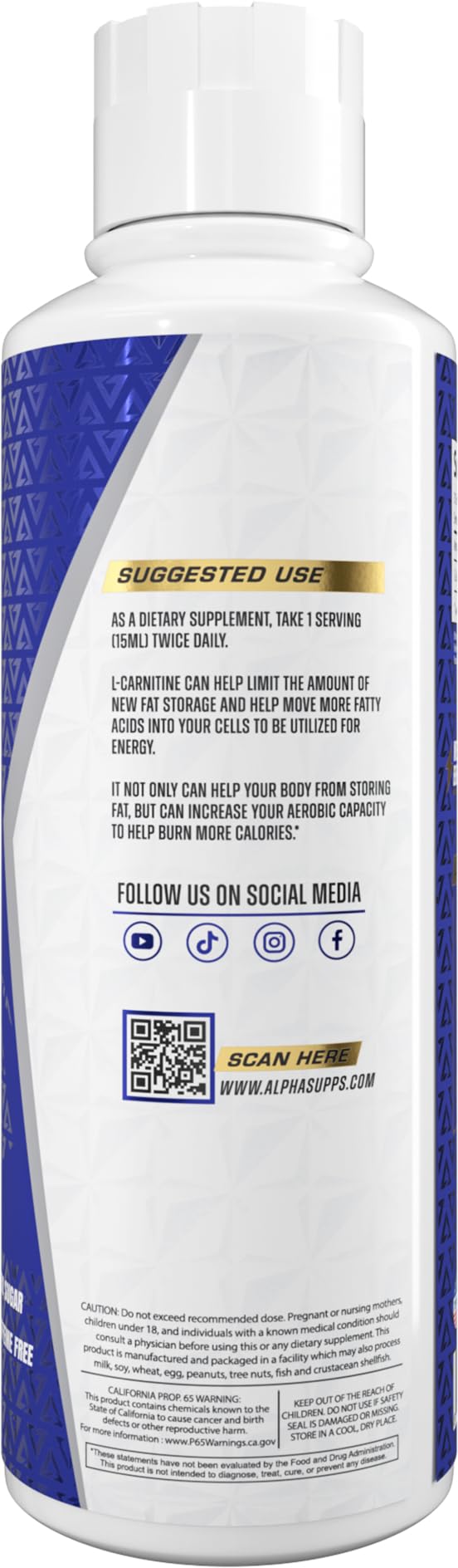 Alpha Supps L Carnitine Liquid 3000 cherry-lime slush flavor pre-workout boost