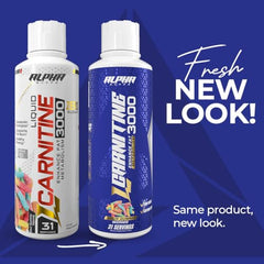 Alpha Supps L-Carnitine Liquid 3000 measuring spoon ready for daily dose.
