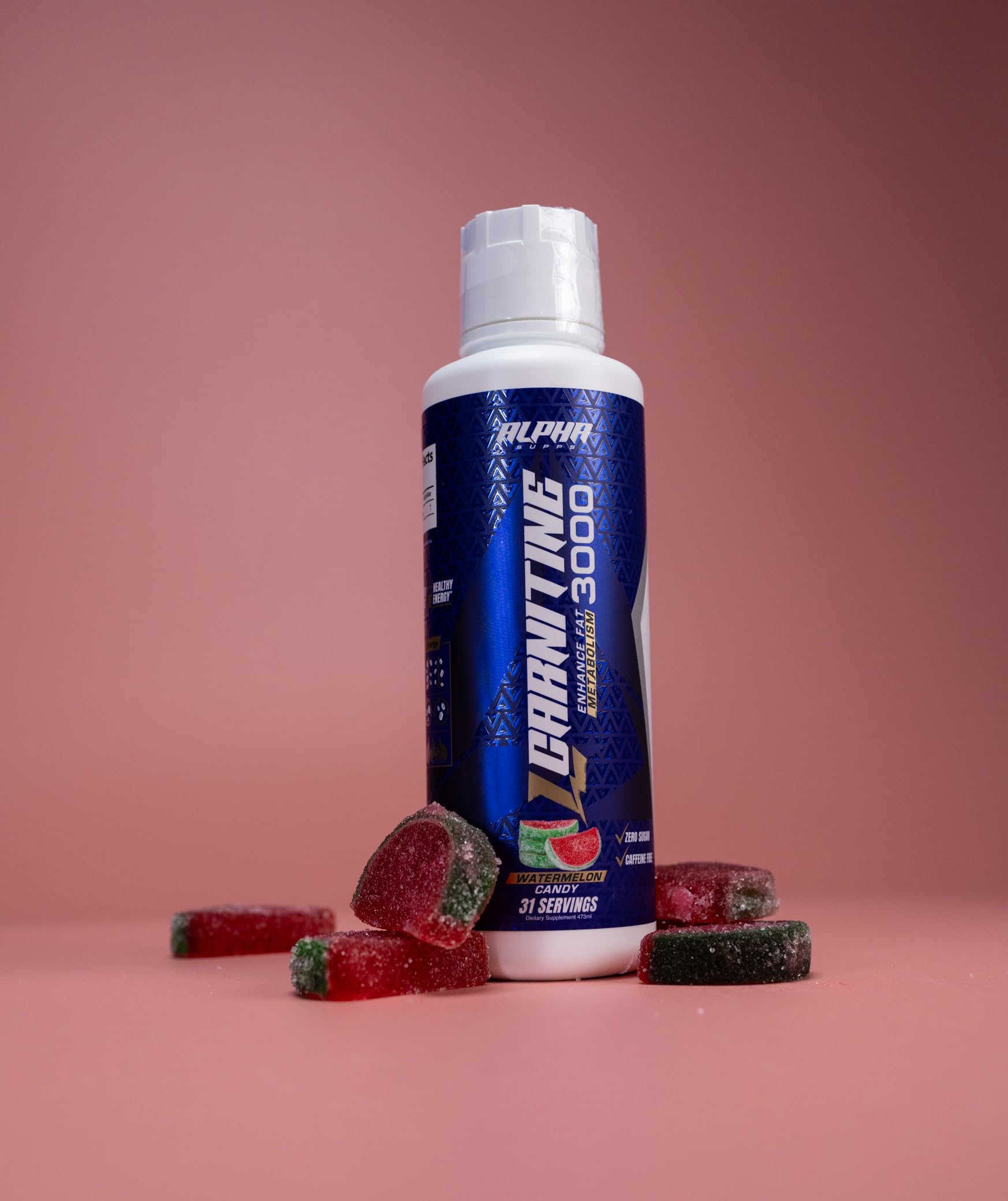 Alpha Supps L Carnitine Liquid 3000 watermelon candy flavor refreshing energy before training