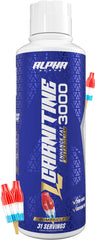 Alpha Supps Liquid L-Carnitine 3000 bottle for daily use and dosing