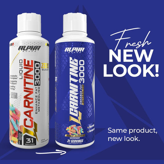 Alpha Supps Liquid L-Carnitine 3000 pour guides quick-dose before workouts