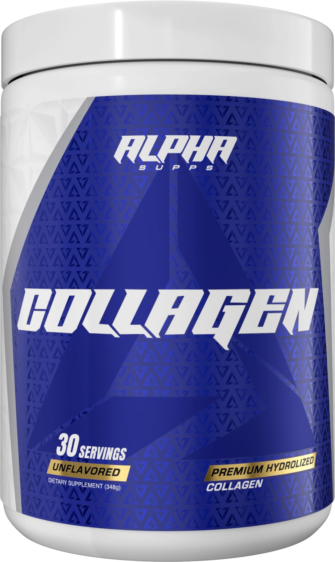 Alpha Supps premium hydrolyzed collagen powder tub for easy daily use