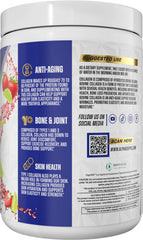 Alpha Supps Strawberry Lime collagen serving in glass, ideal for smoothies