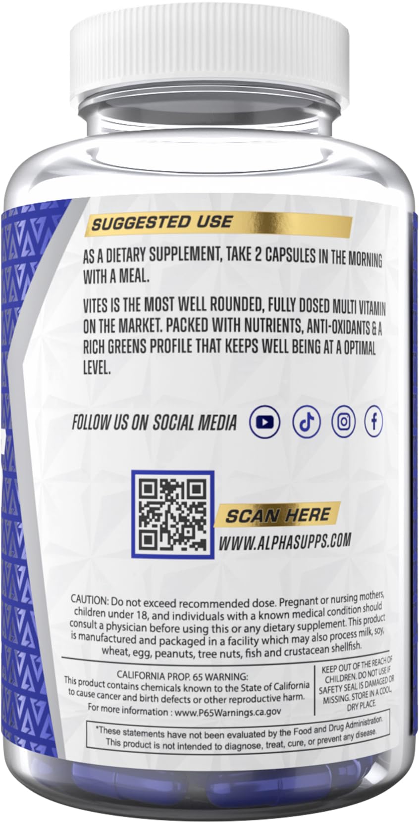 Energy-boosting capsules from Alpha Supps Vites for daytime vitality