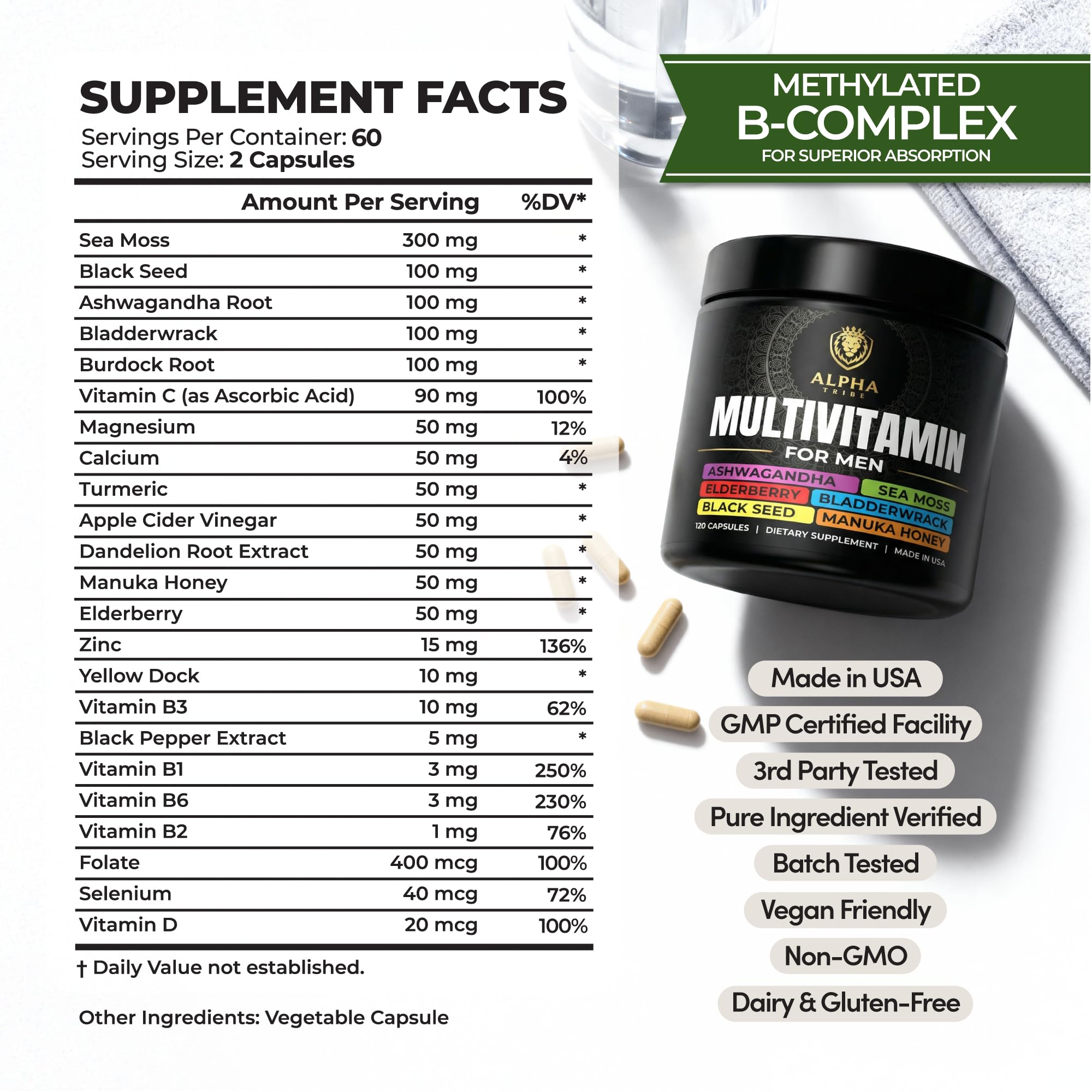 Alpha Tribe black seed oil capsules ready for daily energy and wellness support