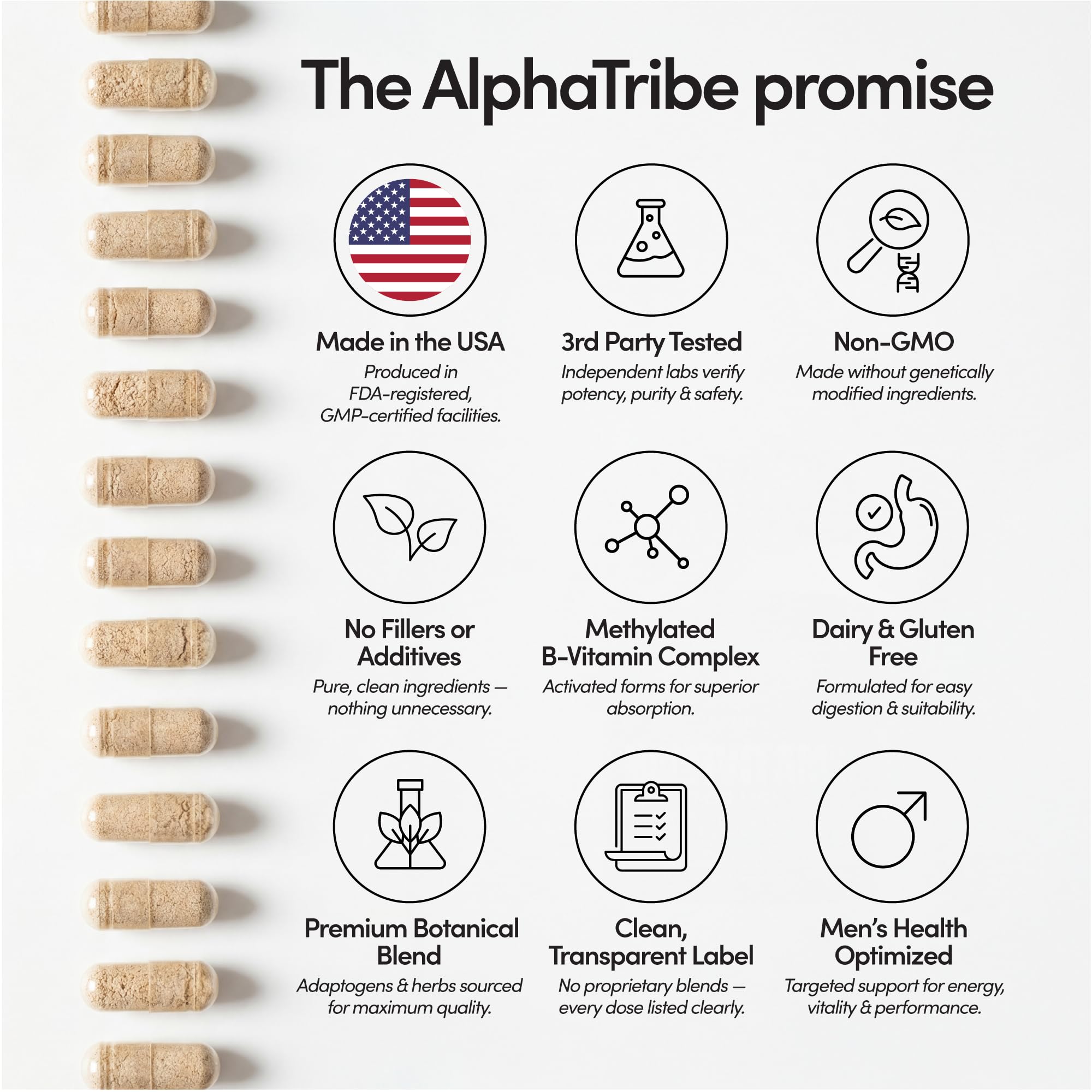 Alpha Tribe Vitamin C bottle highlighting antioxidant friendly daily routine
