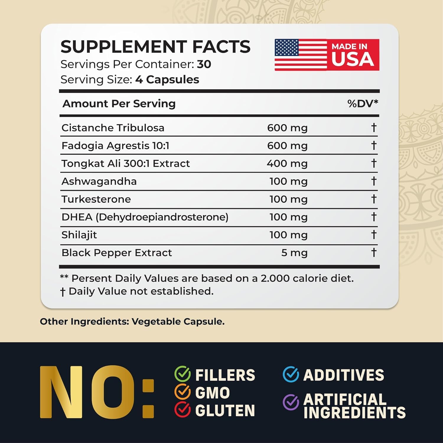 Alpha Tribe Test Protocol capsule close-up emphasizes natural ingredients.