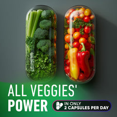 Alpha Flow chlorophyll capsules close-up to emphasize 600mg serving and potential refreshing breath benefits.