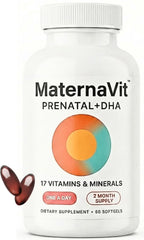 AlphaHealth MaternaVit bottle pour for easy daily prenatal support.
