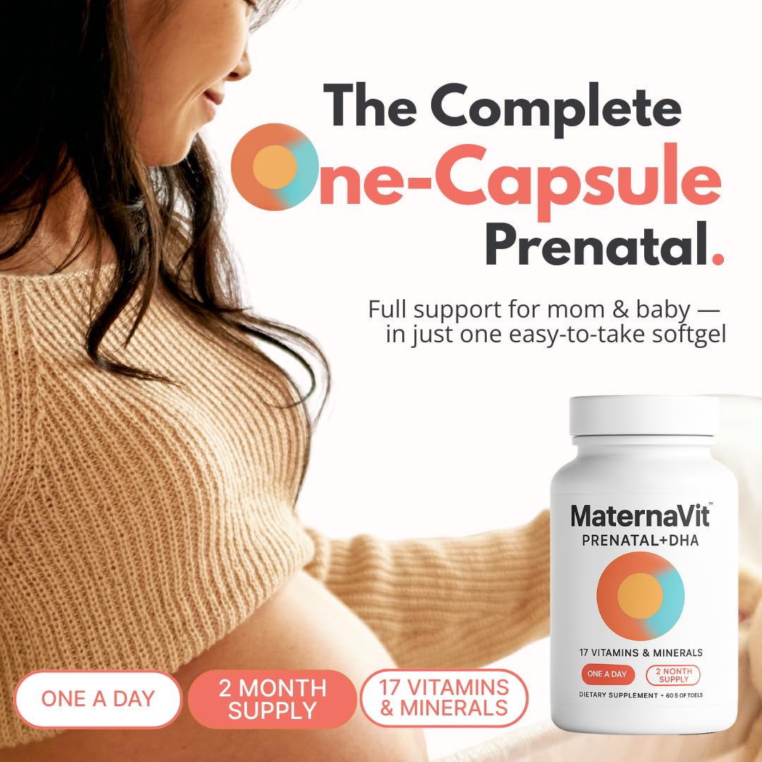 AlphaHealth MaternaVit softgel capsule, gentle on digestion.