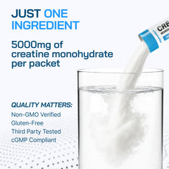 AlphaHerb gluten-free label on creatine packaging for dietary needs.